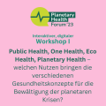 Auf­zeich­nung: Gesund­heits­kon­zep­te für die sozi­al-öko­lo­gi­sche Trans­for­ma­ti­on