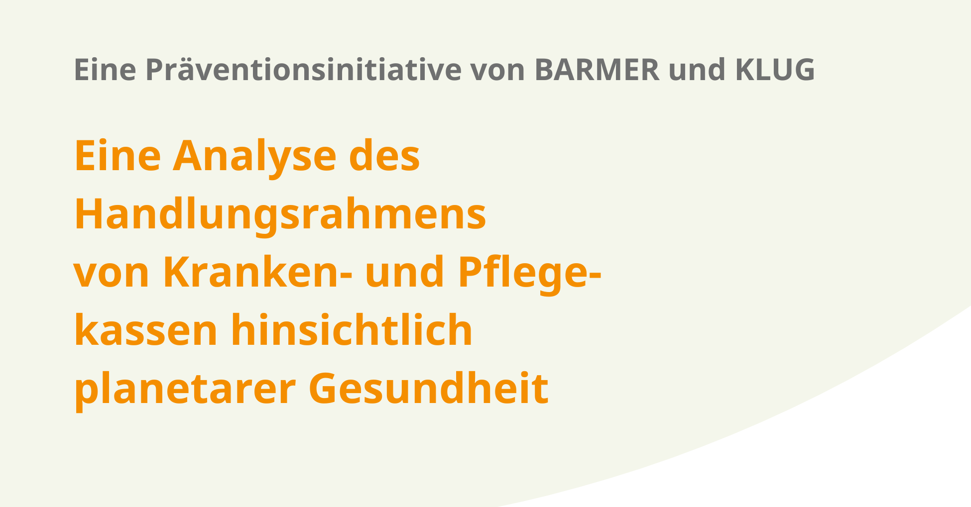 Gestal­tung gesun­der Lebens­wel­ten — neue Publi­ka­ti­on ana­ly­siert Hand­lungs­spiel­räu­me von Kran­ken- und Pfle­ge­kas­sen